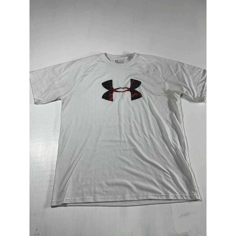 Under Armour UA Tech 2.0 Short Sleeve T-shirt White Heatgear Size Medium Active